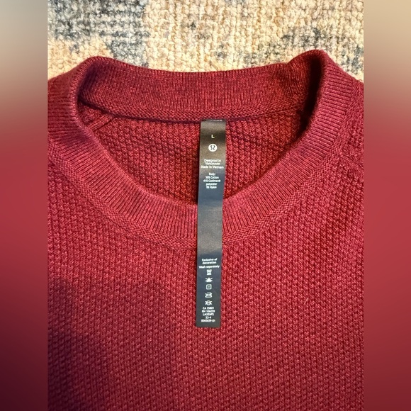 Lululemon Textured Knit Crewneck Sweater Large Pristine Condition - Picture 3 of 5